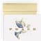 JAM Paper 5" x 7" Elegant Dove Cards & Matching Envelopes Set, 16ct.